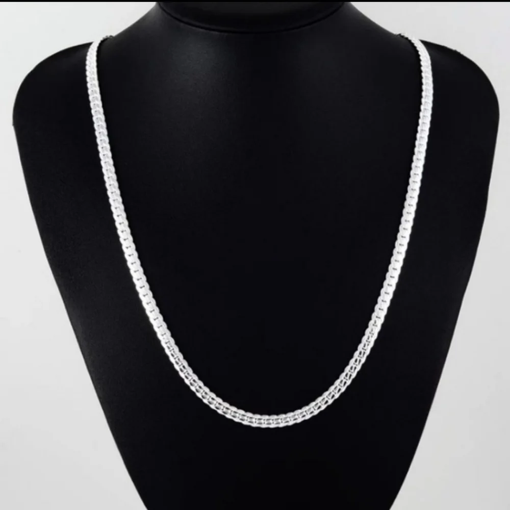 Sterling Silver 925 Stamped Braided Snake Chain 20